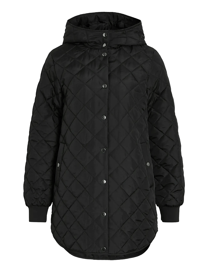 Vila - VITATE L/S HOODED JACKET - NOOS - black beauty - 1