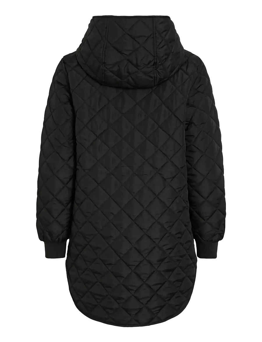 Vila - VITATE L/S HOODED JACKET - NOOS - black beauty - 2