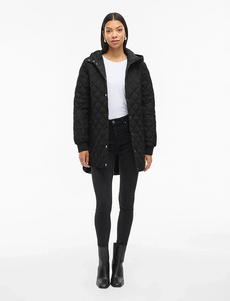 Vila - VITATE L/S HOODED JACKET - NOOS - black beauty - 0