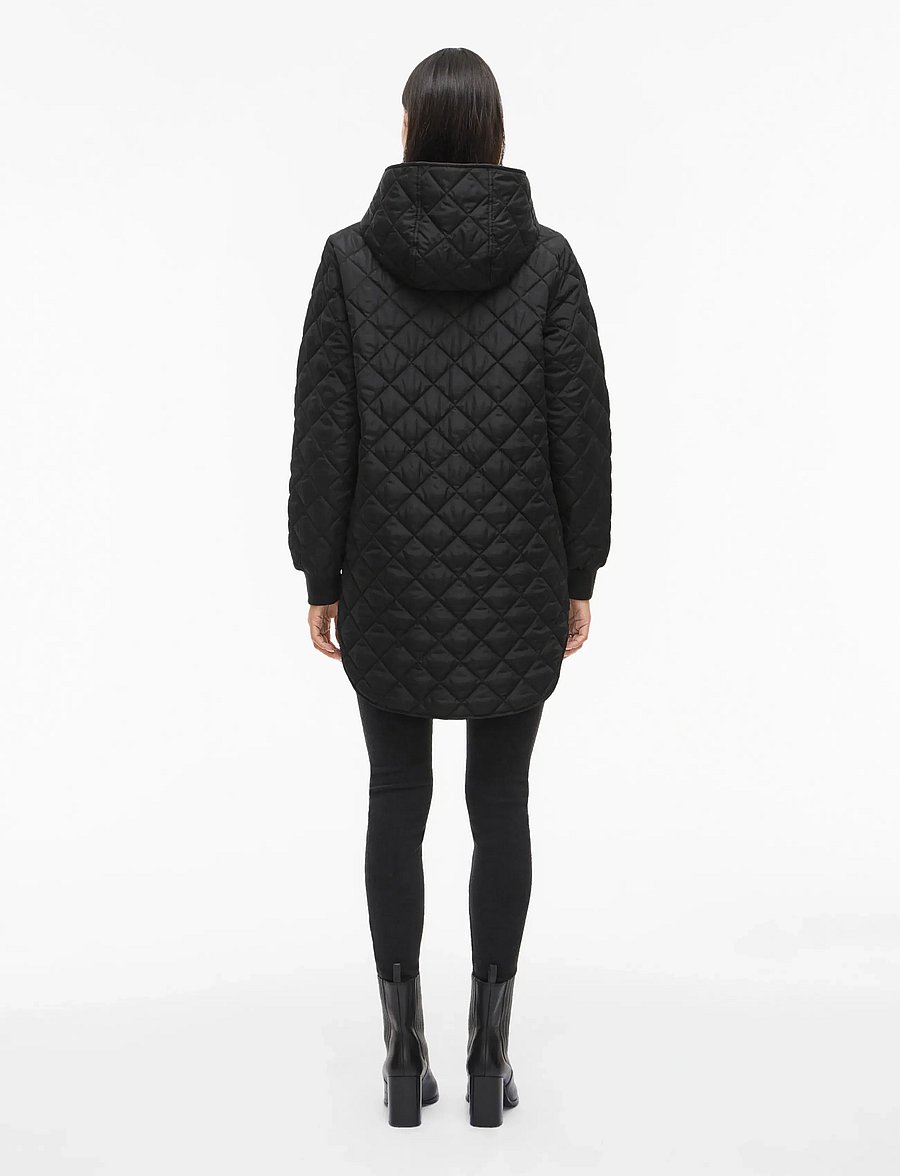 Vila - VITATE L/S HOODED JACKET - NOOS - black beauty - 3