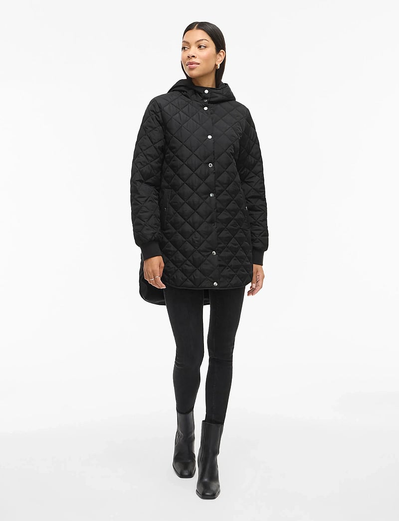 Vila - VITATE L/S HOODED JACKET - NOOS - black beauty - 4