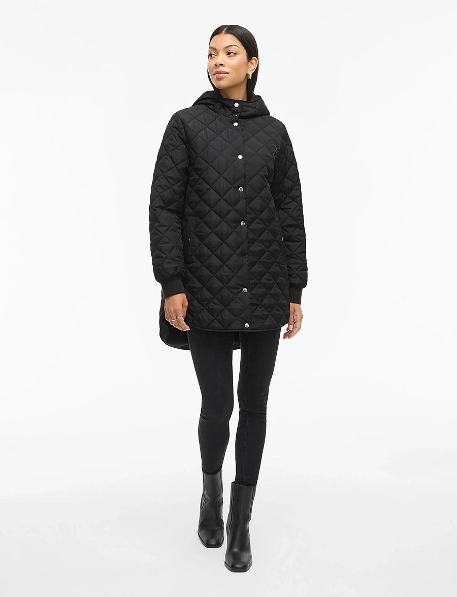 Vila - VITATE L/S HOODED JACKET - NOOS - black beauty - 4