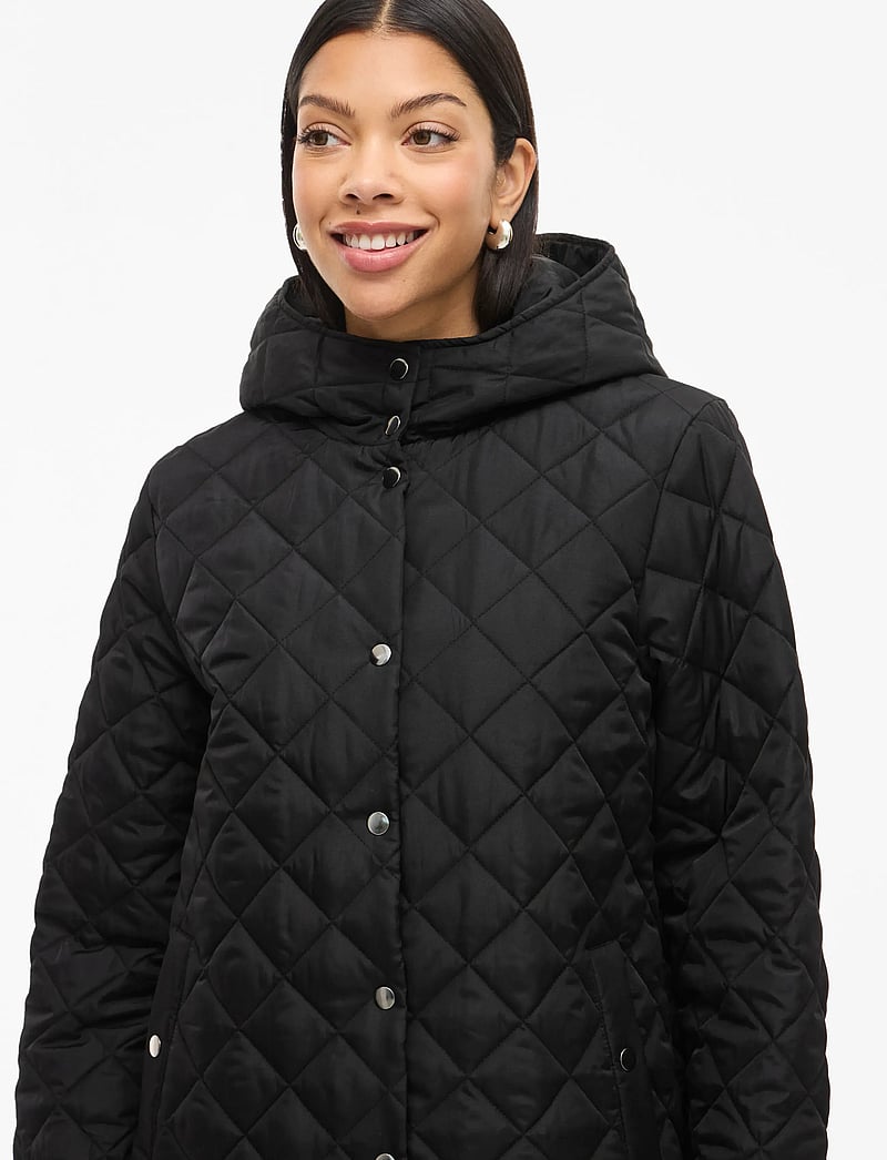 Vila - VITATE L/S HOODED JACKET - NOOS - black beauty - 5