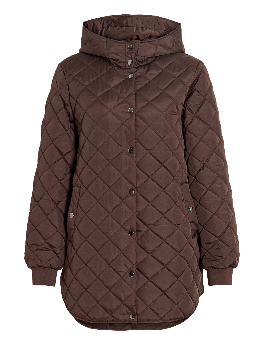 Vila - VITATE L/S HOODED JACKET - NOOS - coffee bean - 1