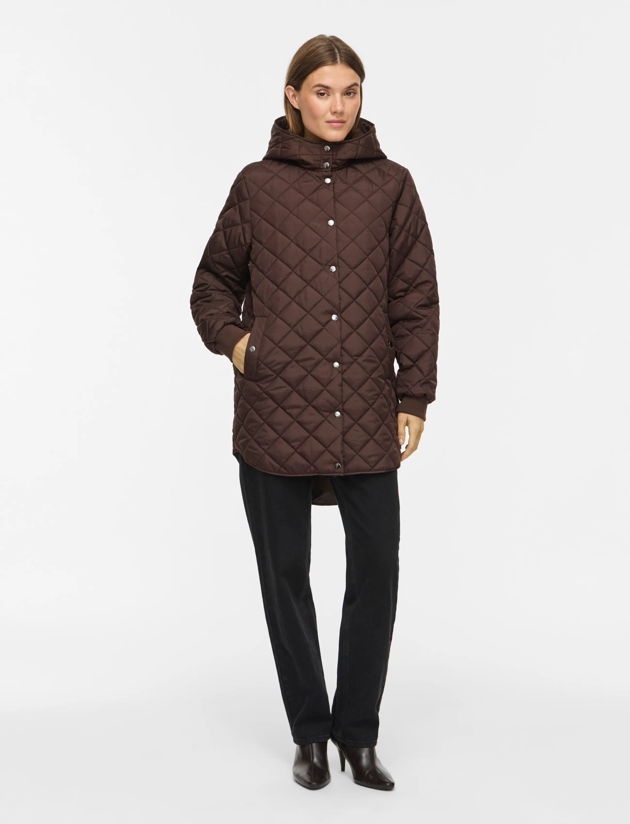 Vila - VITATE L/S HOODED JACKET - NOOS - coffee bean - 4