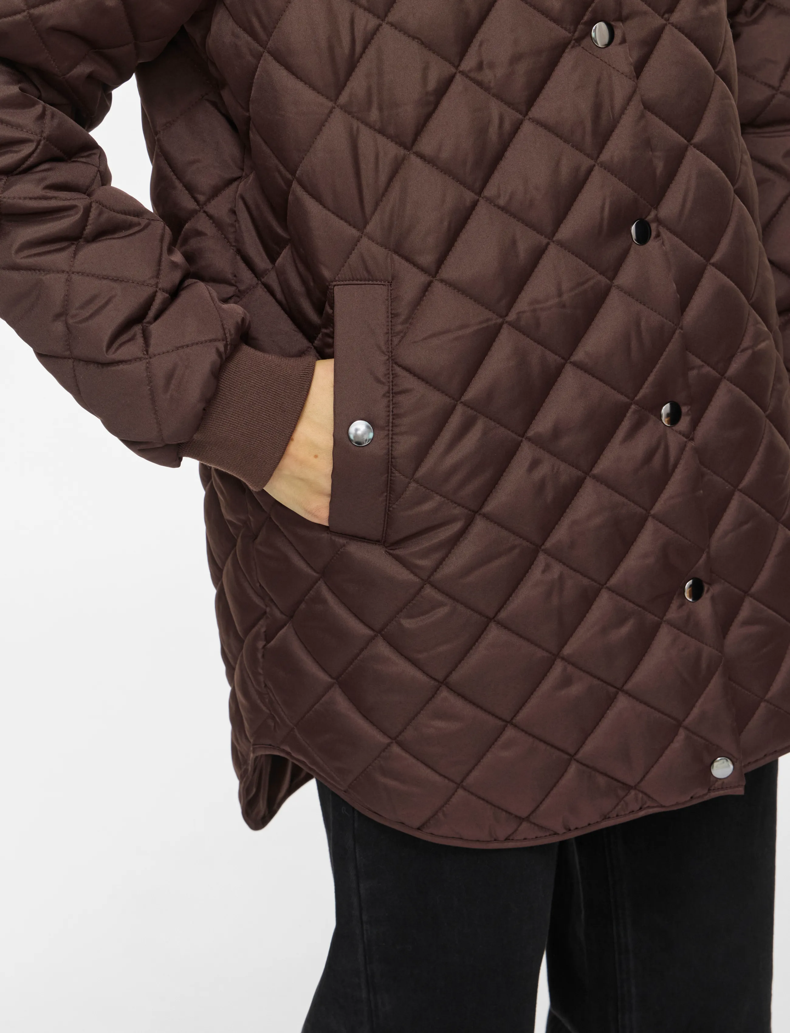 Vila - VITATE L/S HOODED JACKET - NOOS - coffee bean - 5