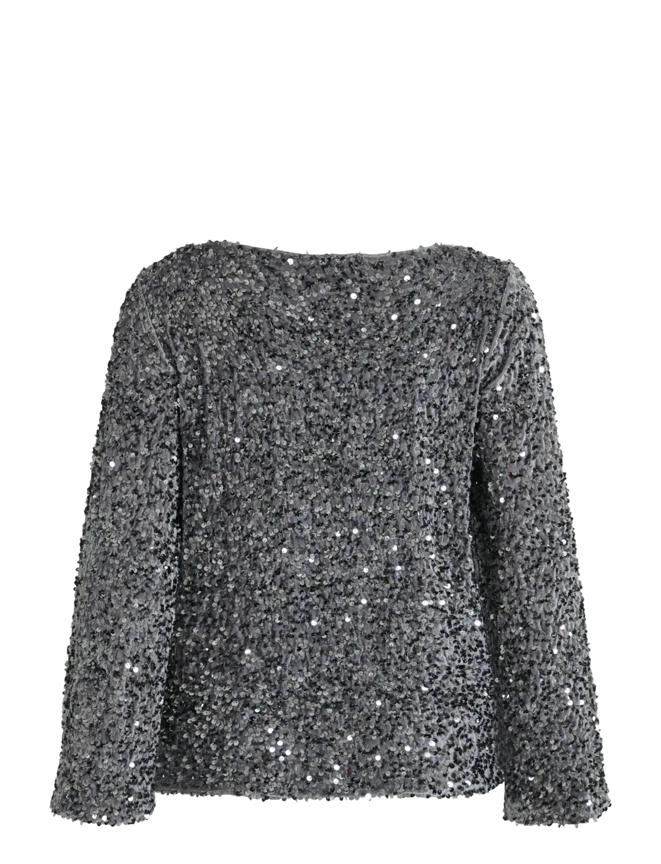 Vila - VIFAITH BOAT NECK L/S SEQUIN TOP/1 - long sleeved blouses - poppy seed - 2