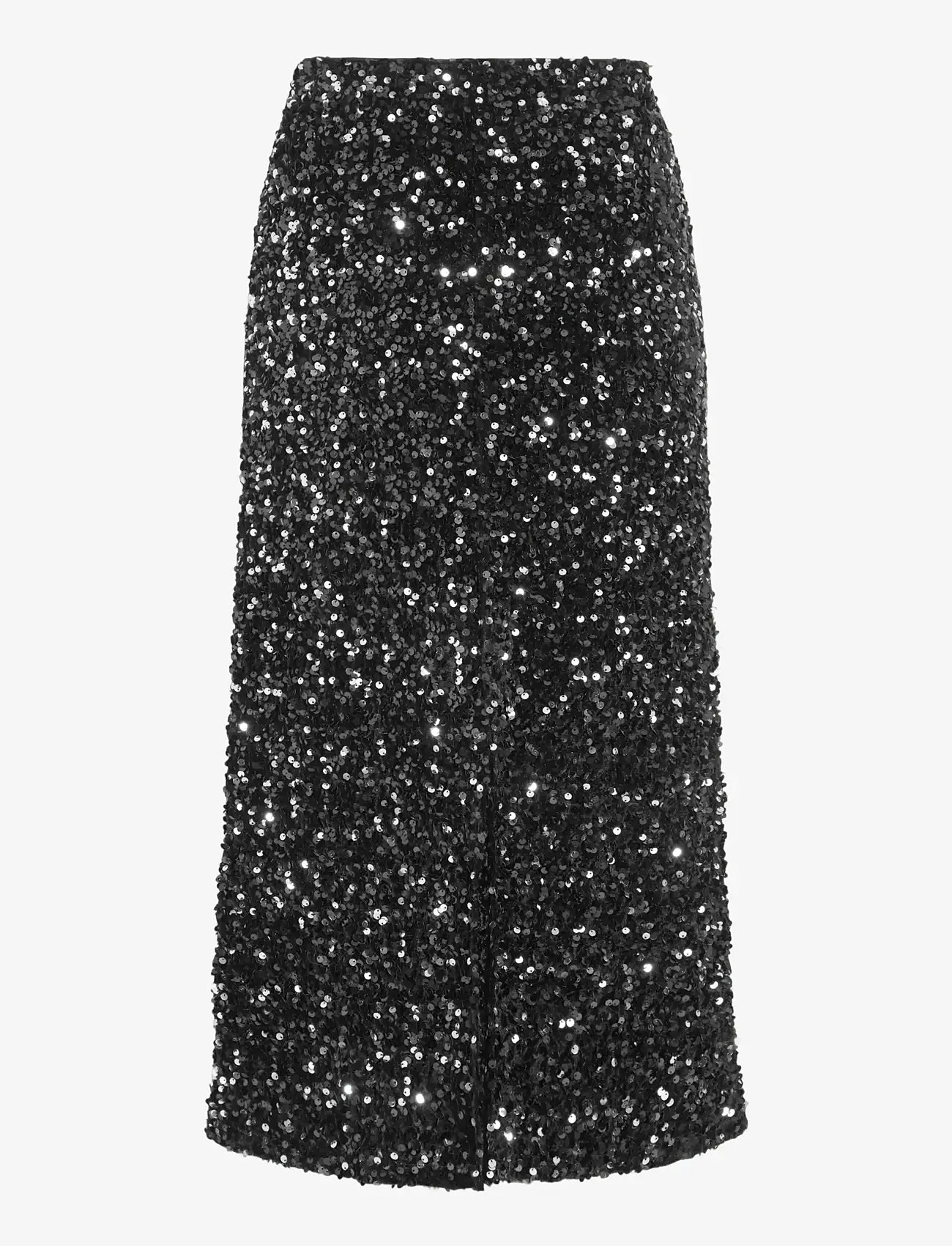 Vila - VIFAITH HW MIDI SEQUIN SKIRT/1 - pailletten-röcke - black beauty - 2