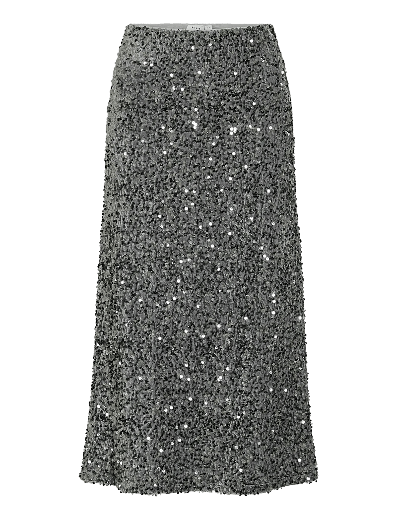 Vila - VIFAITH HW MIDI SEQUIN SKIRT/1 - pailletten-röcke - poppy seed - 0