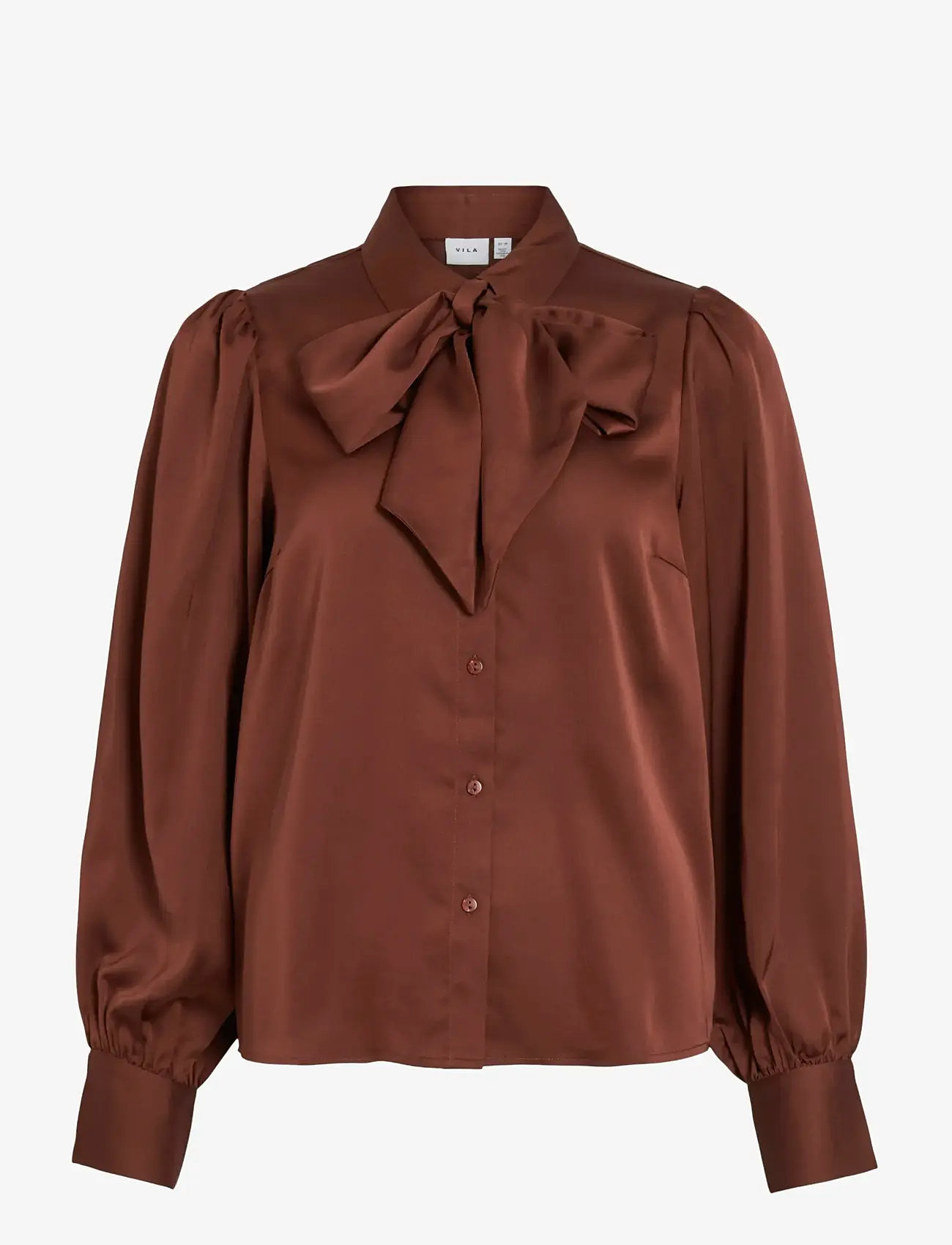 Vila - VILUCHA L/S SHIRT/BFS - langærmede skjorter - cherry mahogany - 0
