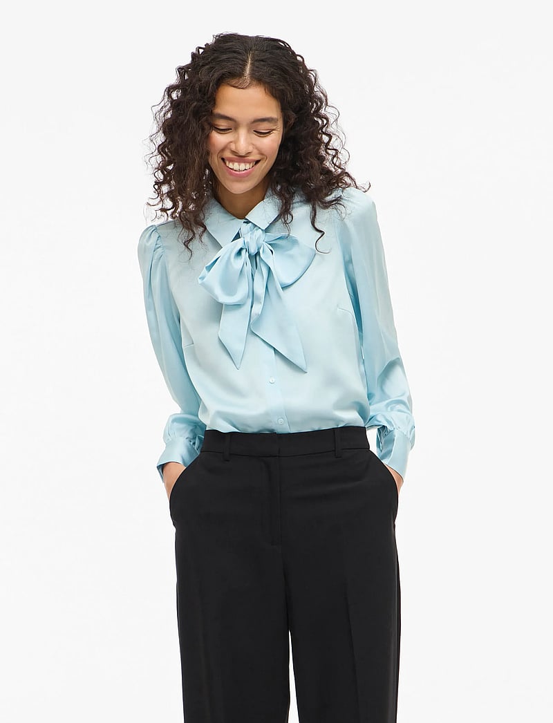 Vila - VILUCHA L/S SHIRT/BFS - långärmade skjortor - winter sky - 0