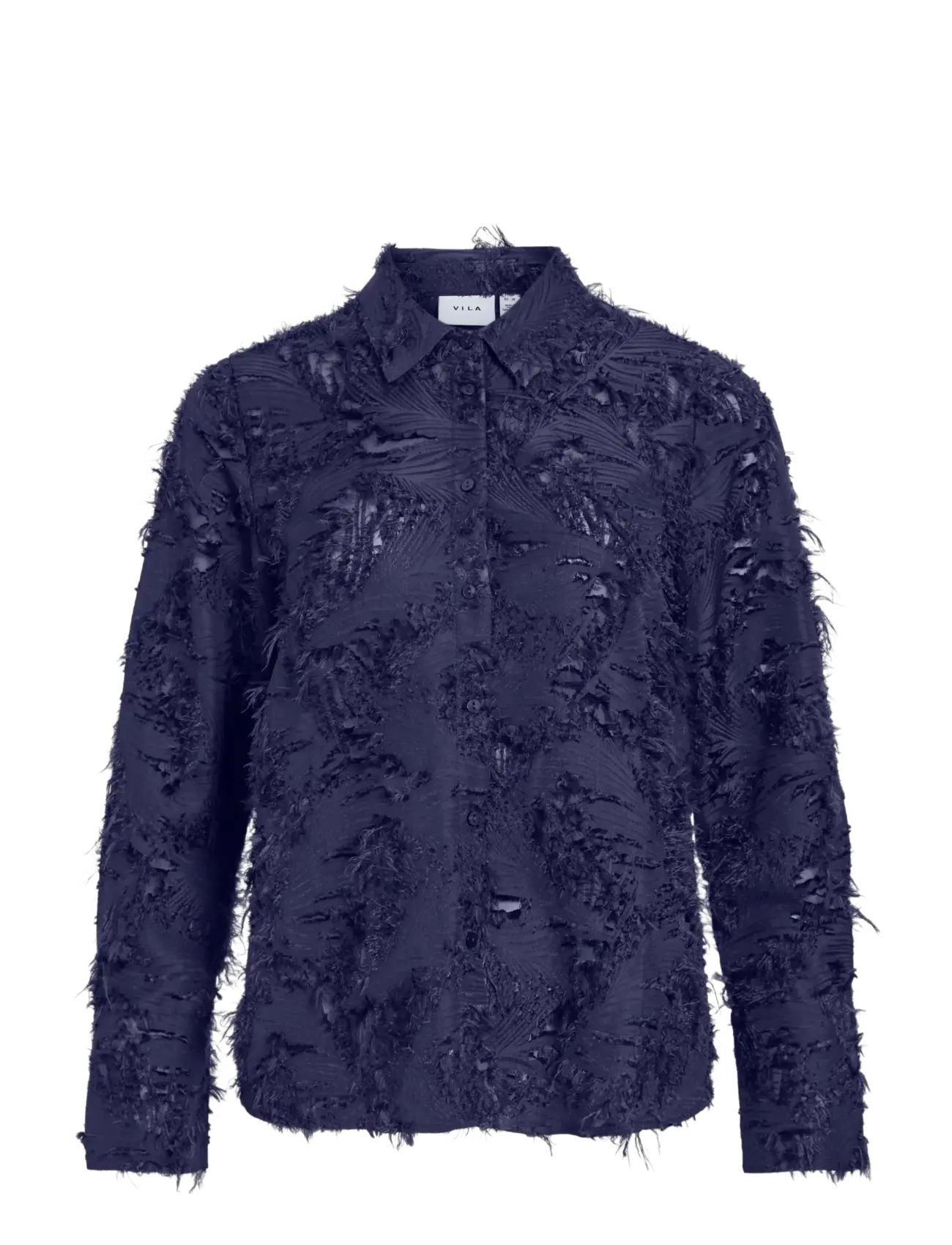 VILA Vimisanja L/S Shirt Navy - 40 - Damen