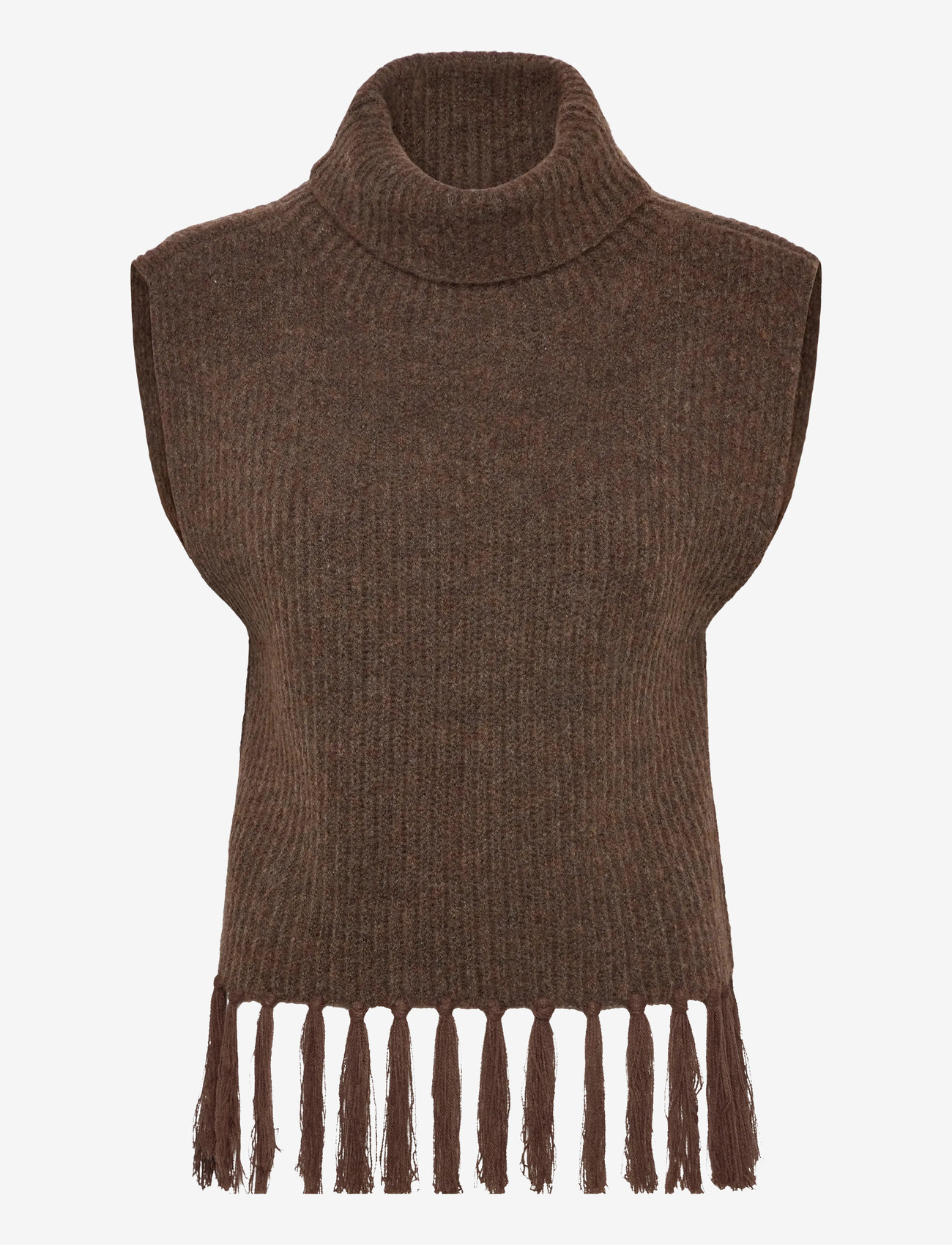 Vila - VIZARIAH HIGH NECK PONCHO/KA - gebreide vesten - chocolate brown - 0
