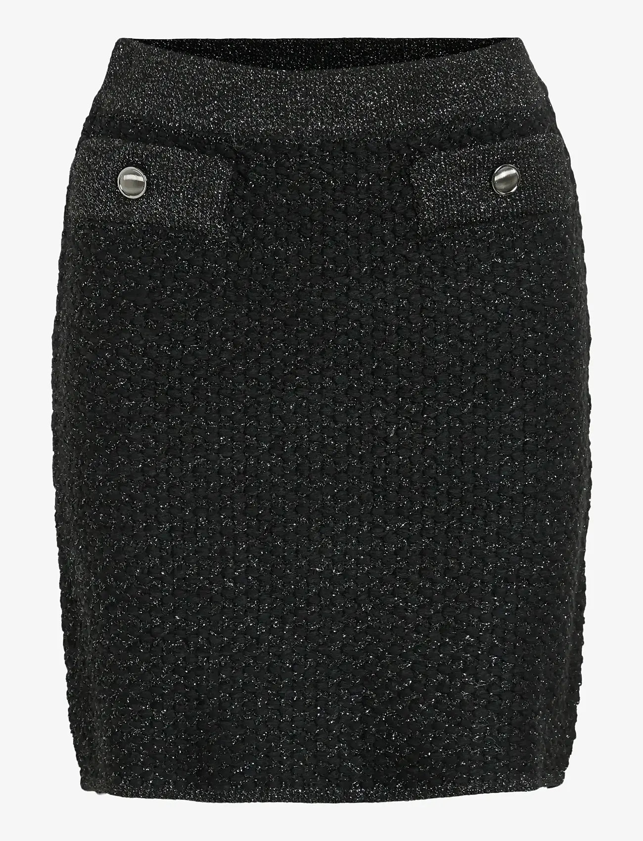 Vila - VIMALAY SHORT KNIT SKIRT - strickröcke - black beauty - 0