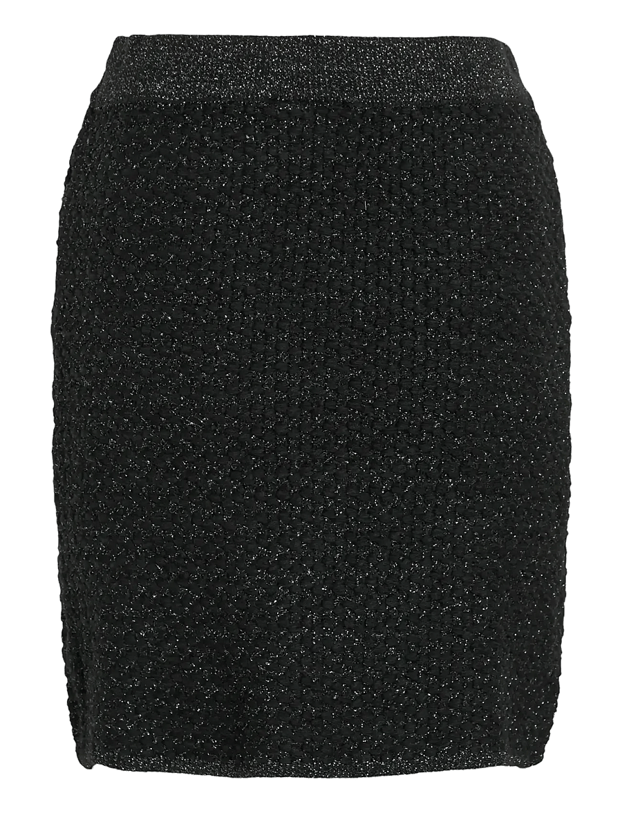 Vila - VIMALAY SHORT KNIT SKIRT - gebreide rokken - black beauty - 1