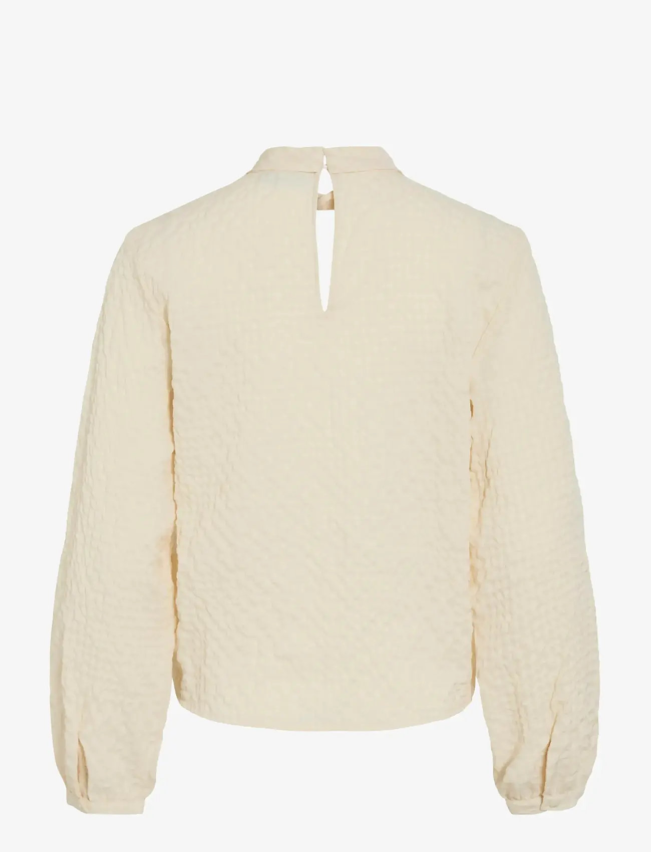 Vila - VIVEAMA L/S HIGH NECK TOP/PB - langærmede bluser - birch - 2