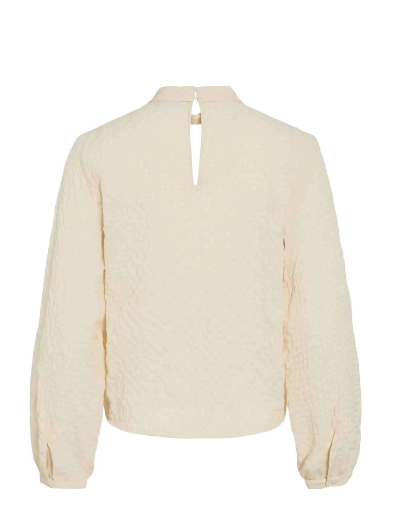 Vila - VIVEAMA L/S HIGH NECK TOP/PB - langærmede bluser - birch - 2