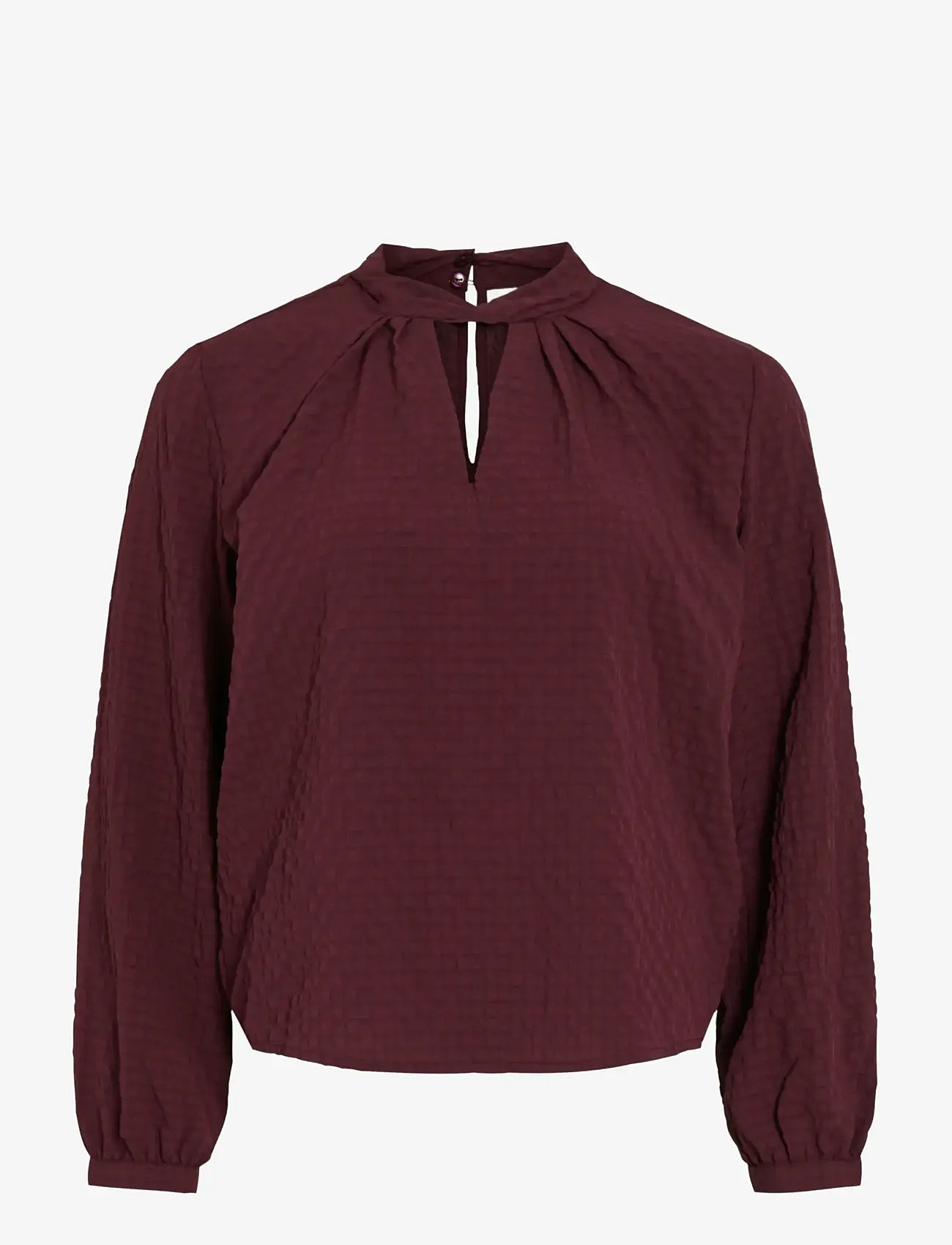 Vila - VIVEAMA L/S HIGH NECK TOP/PB - langærmede bluser - fig - 1