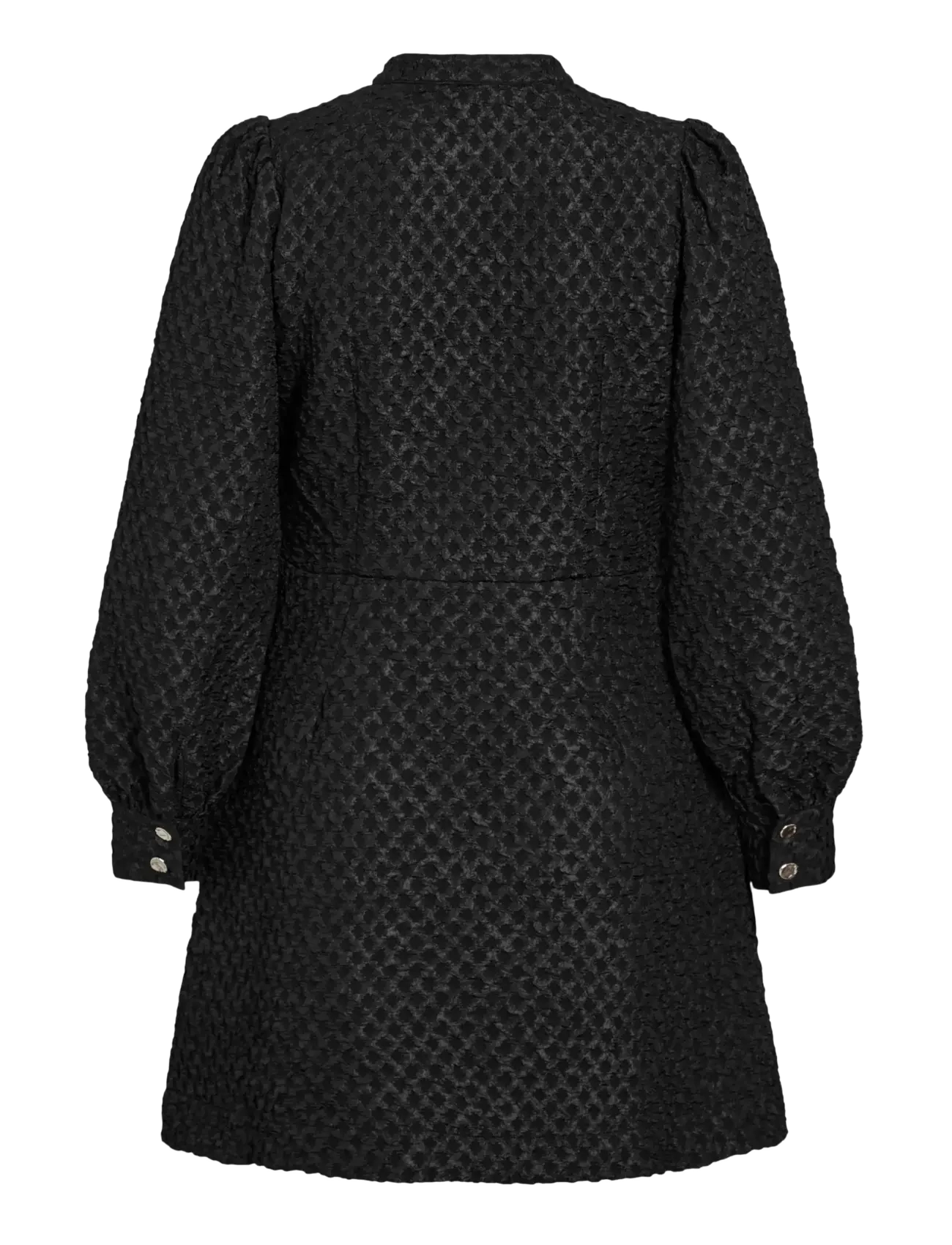Vila - VITALIAMA L/S JAQCUARD DRESS - skjortekjoler - black beauty - 1