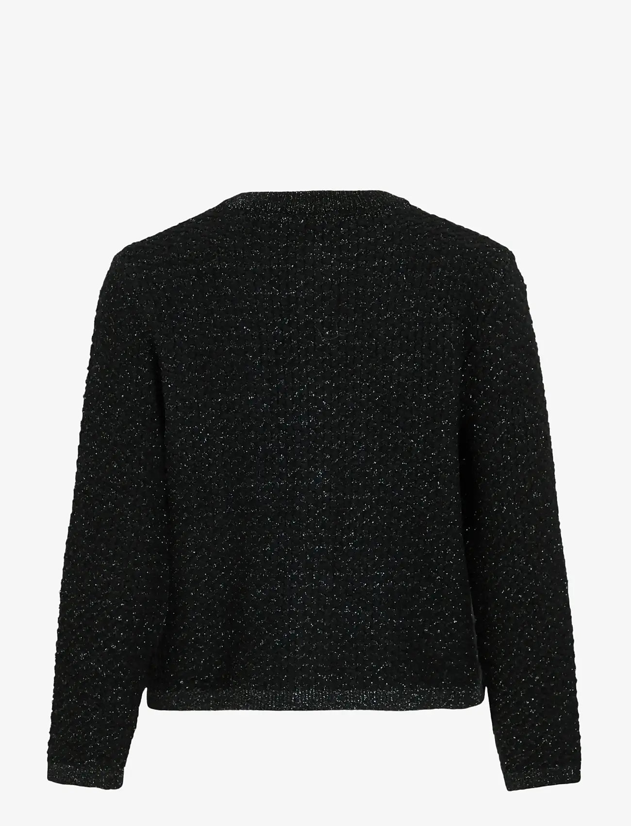 Vila - VIMALAY O-NECK L/S BUTTON KNIT CARDIGAN - bouclés - black beauty - 1
