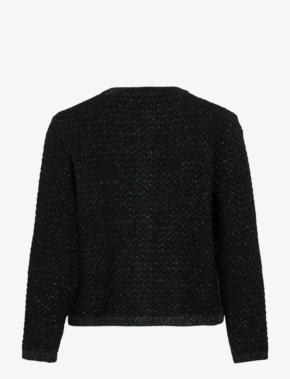 Vila - VIMALAY O-NECK L/S BUTTON KNIT CARDIGAN - boucles - black beauty - 1