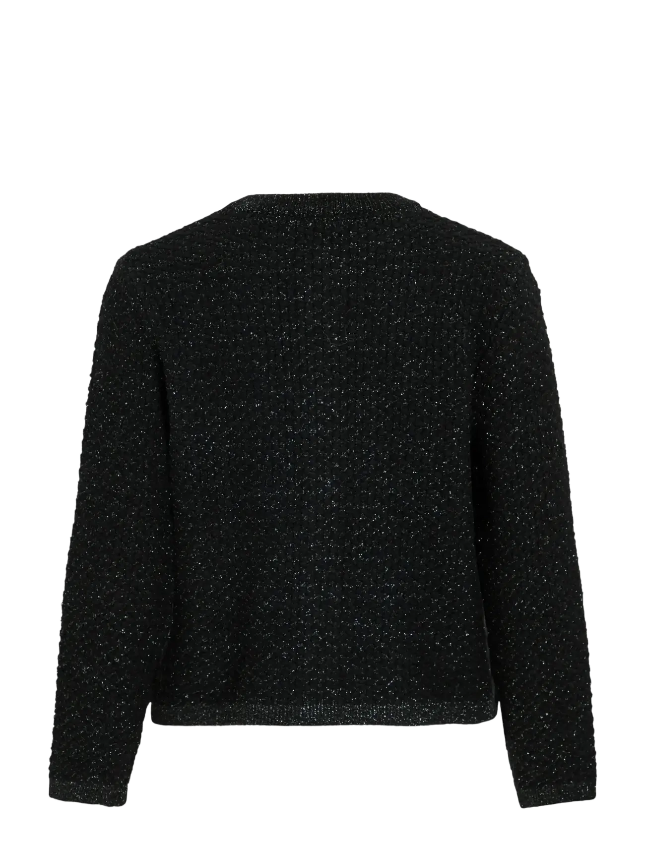 Vila - VIMALAY O-NECK L/S BUTTON KNIT CARDIGAN - blazere i bouclé - black beauty - 1