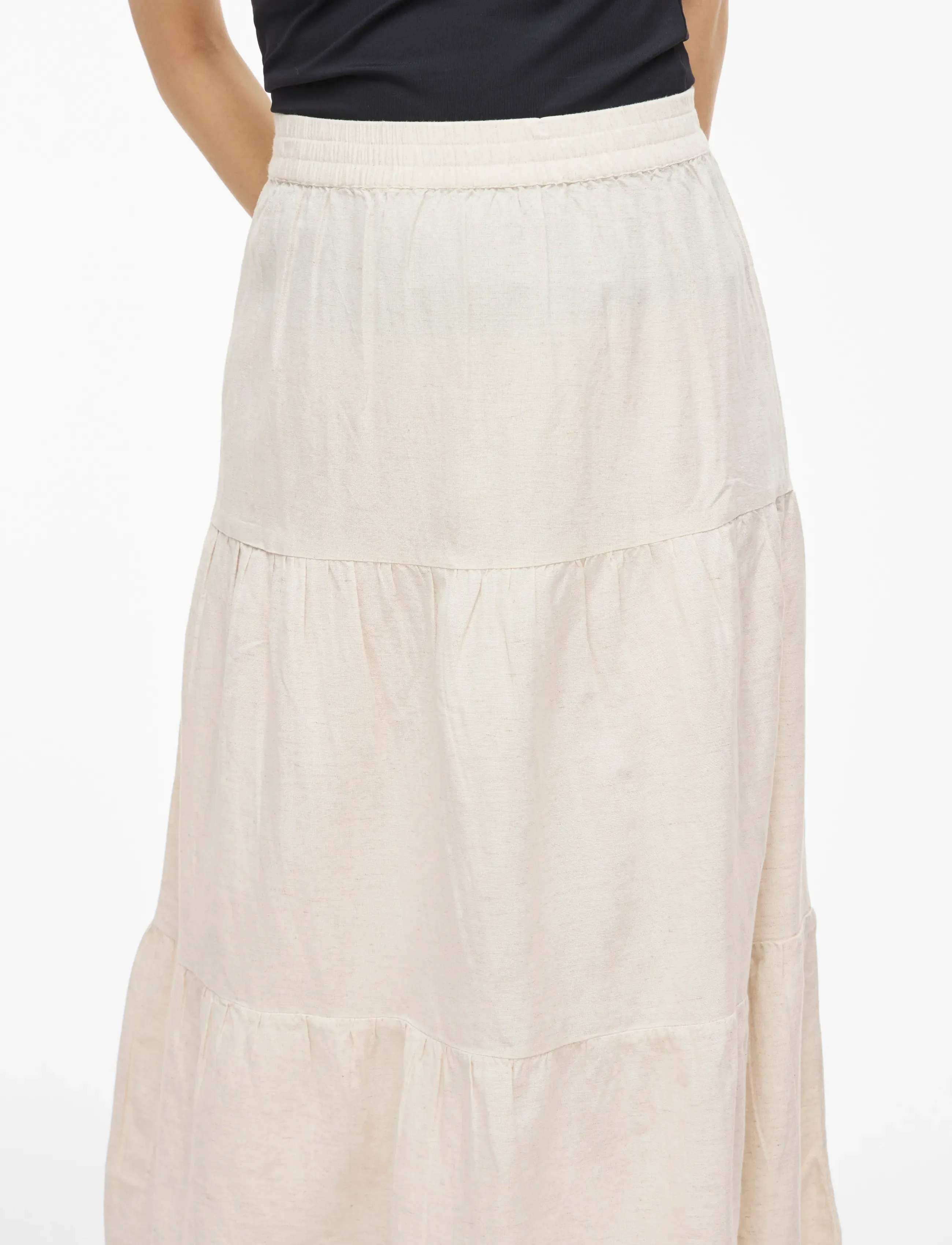 Vila - VIPRISILLA HW ANKLE SKIRT - NOOS - maxi skirts - super light natural melan - 5