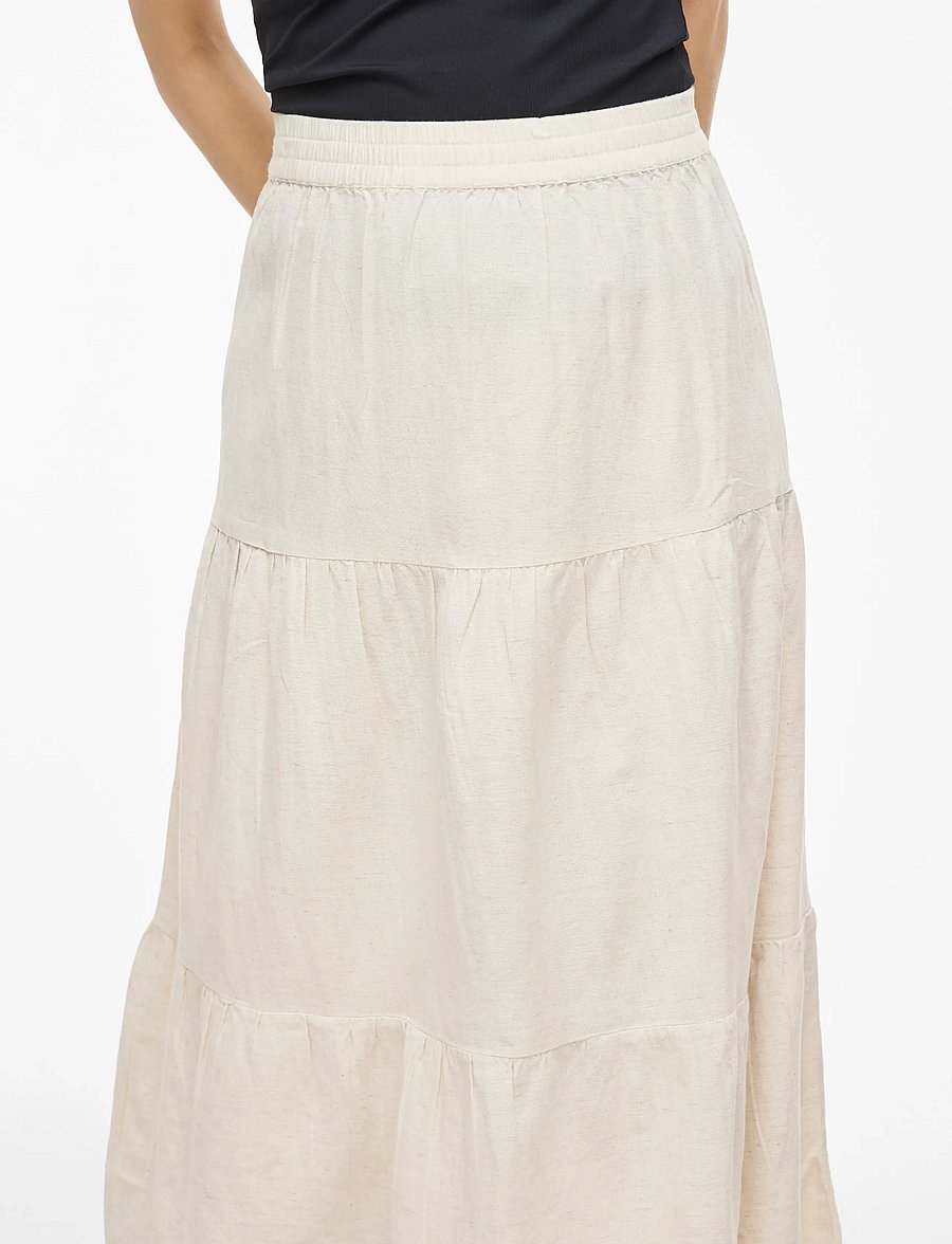Vila - VIPRISILLA HW ANKLE SKIRT - NOOS - maxi nederdele - super light natural melan - 5