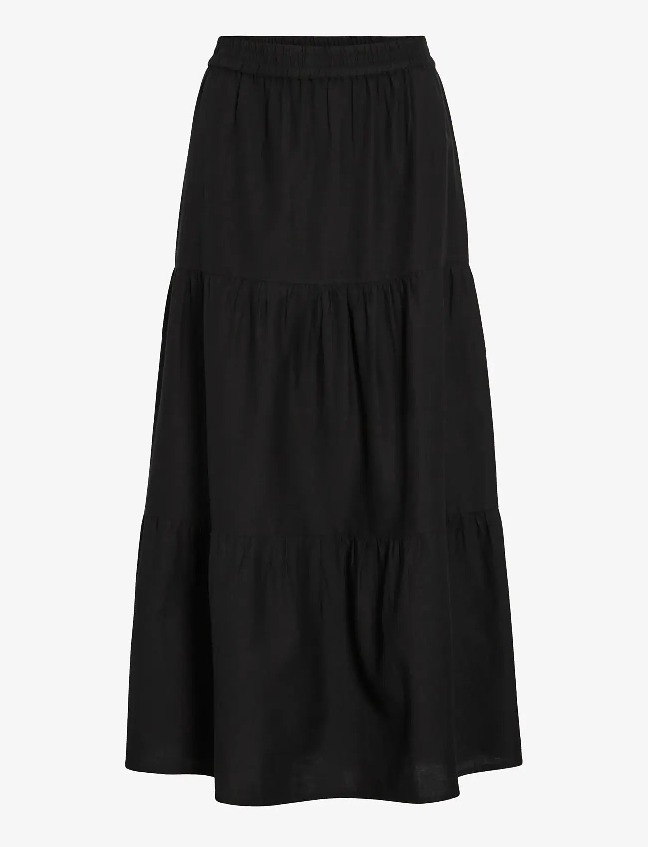 Vila - VIPRISILLA HW ANKLE SKIRT - NOOS - maxi nederdele - black beauty - 1