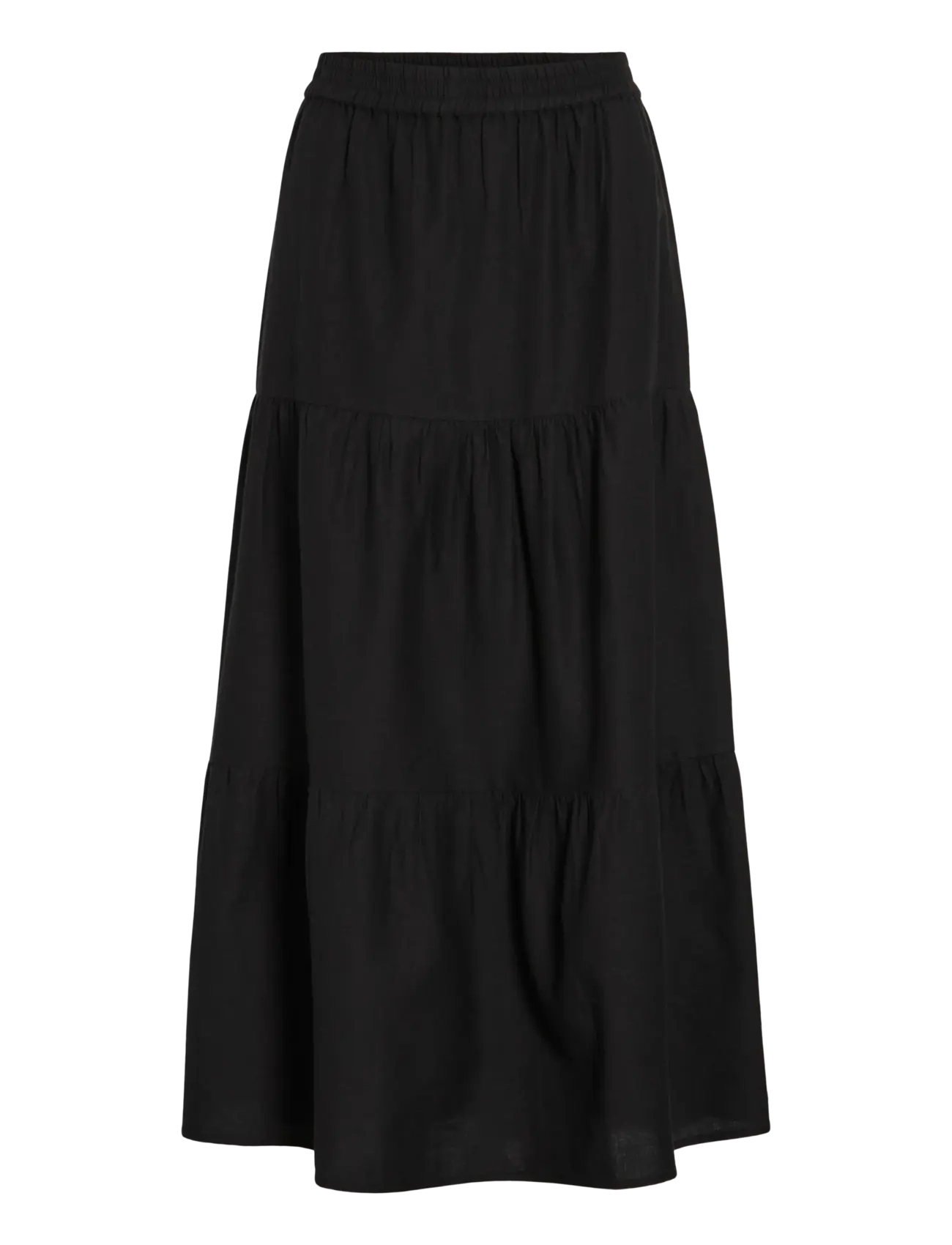 Vila VIPRISILLA HW ANKLE SKIRT - NOOS - Plus Size - BLACK BEAUTY / black