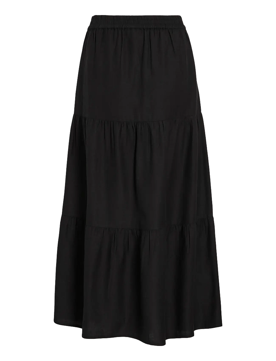 Vila - VIPRISILLA HW ANKLE SKIRT - NOOS - maxi skirts - black beauty - 2