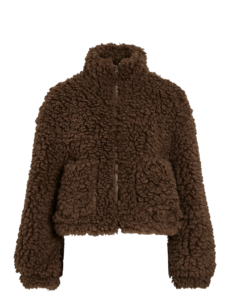 Vila - VIFIOLA L/S SHORT JACKET - midlayer-jakker - coffee bean - 0