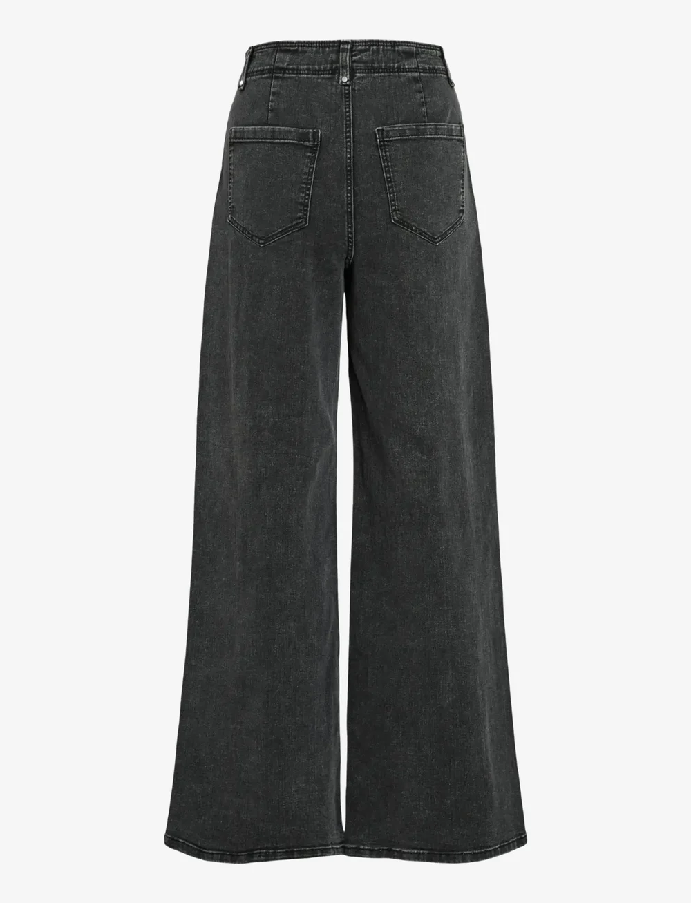 Vila - VIALBA HW WIDE JEANS DGD NUS570 - laia säärega teksad - dark grey denim - 1