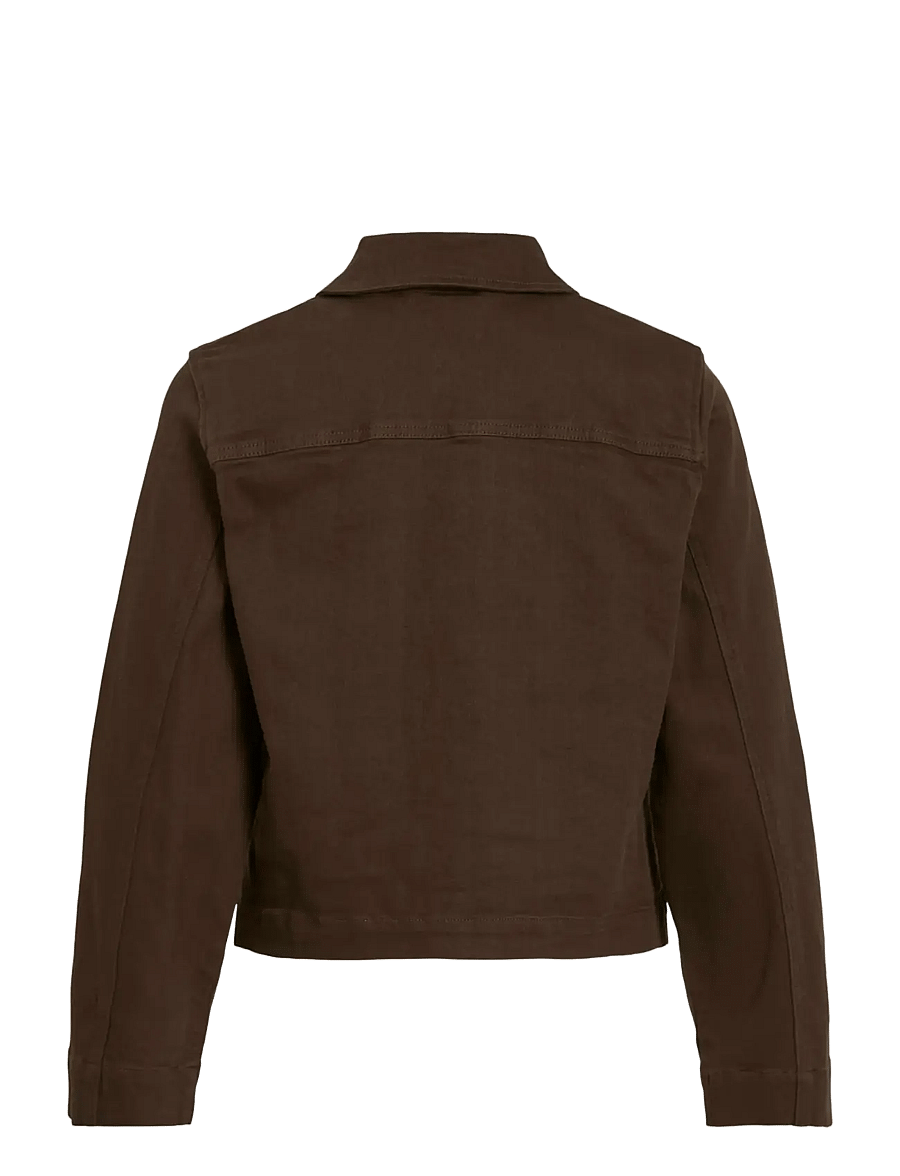 Vila - VICHIA NEW L/S JACKET - overshirts - demitasse - 2