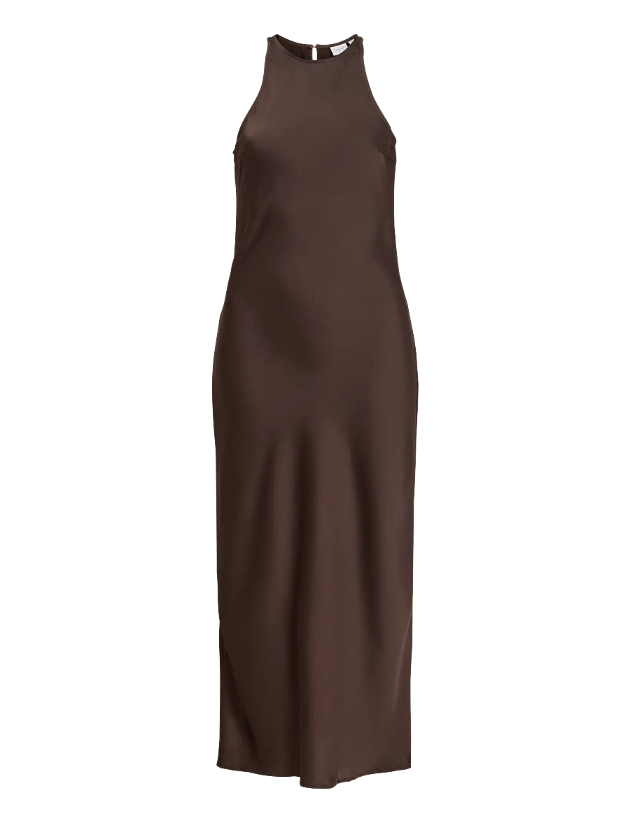 Vila - VIRAVENNA S/L ANKLE DRESS - NOOS/OC - aftenkjoler - coffee bean - 1