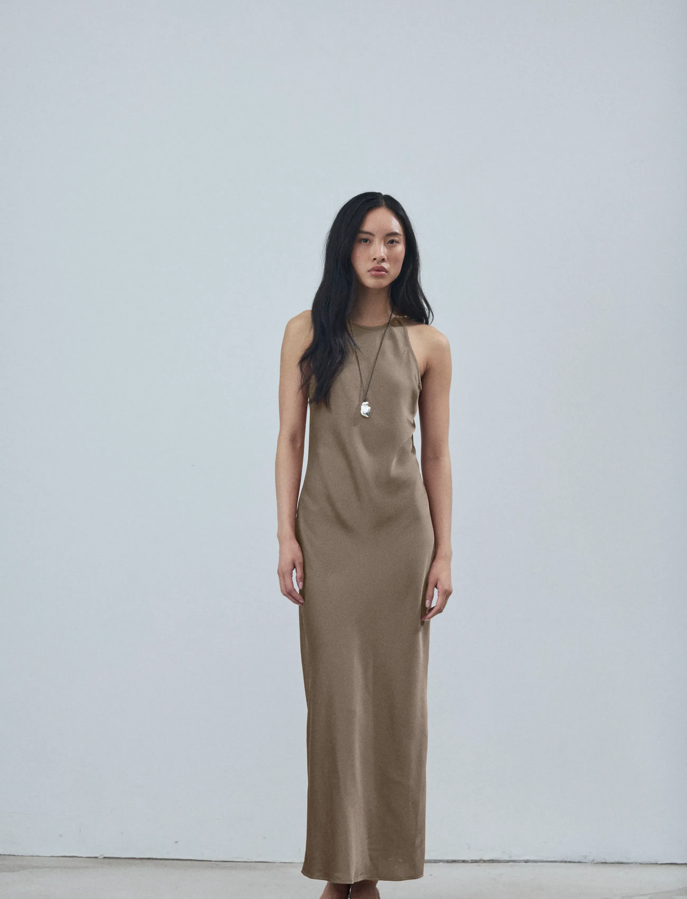 Vila Viravenna S/L Ankle Dress - Noos/Oc, 42, Brown, Kjoler > Maxikjole, Dame