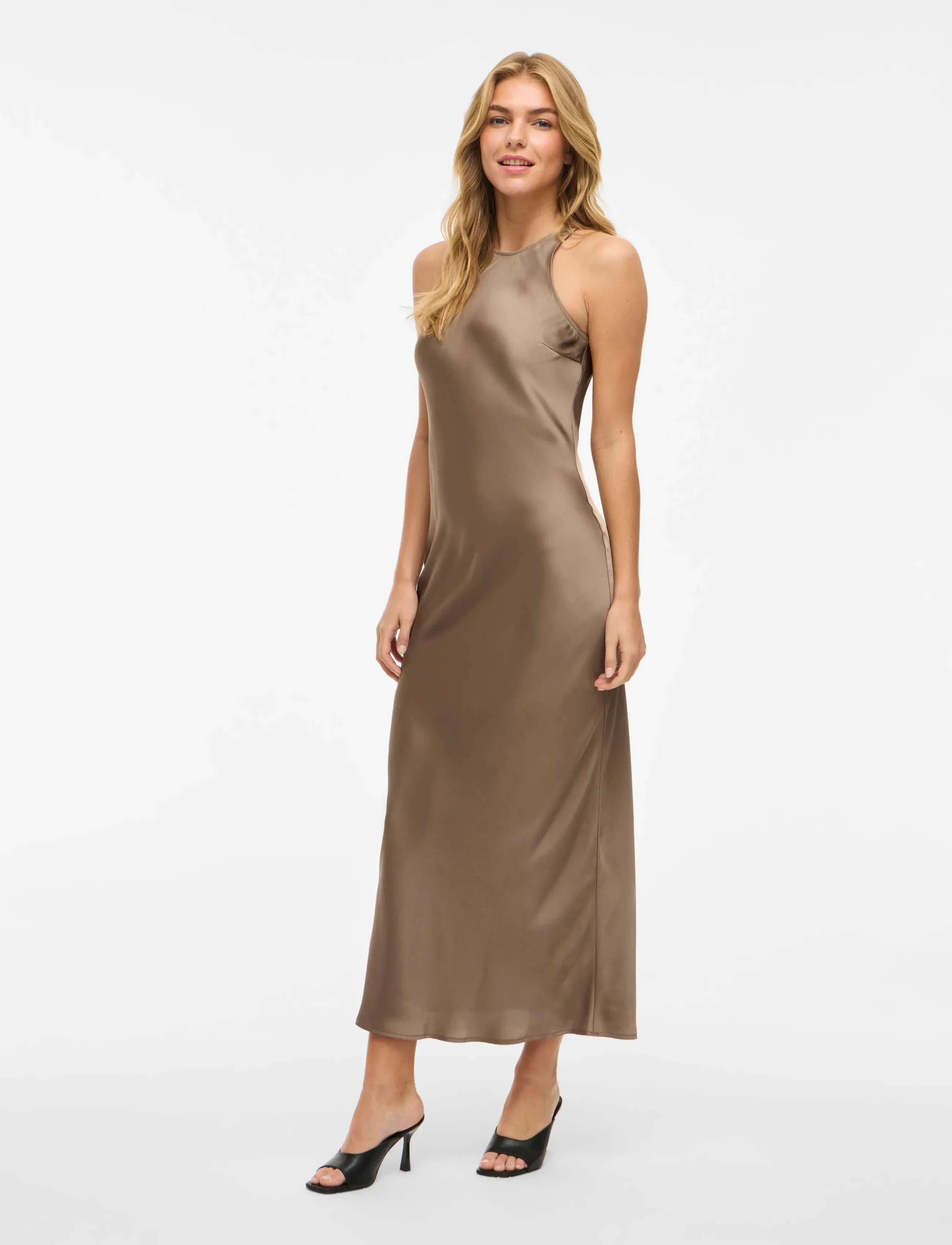 Vila - VIRAVENNA S/L ANKLE DRESS - NOOS/OC - selskapskjoler - fossil - 4