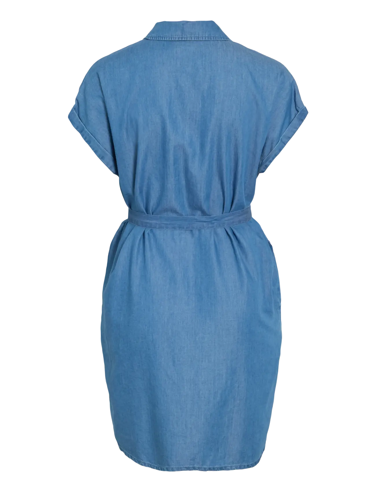 Vila - VINORI S/S SHIRT DRESS - NOOS - overhemdjurken - medium blue denim - 2