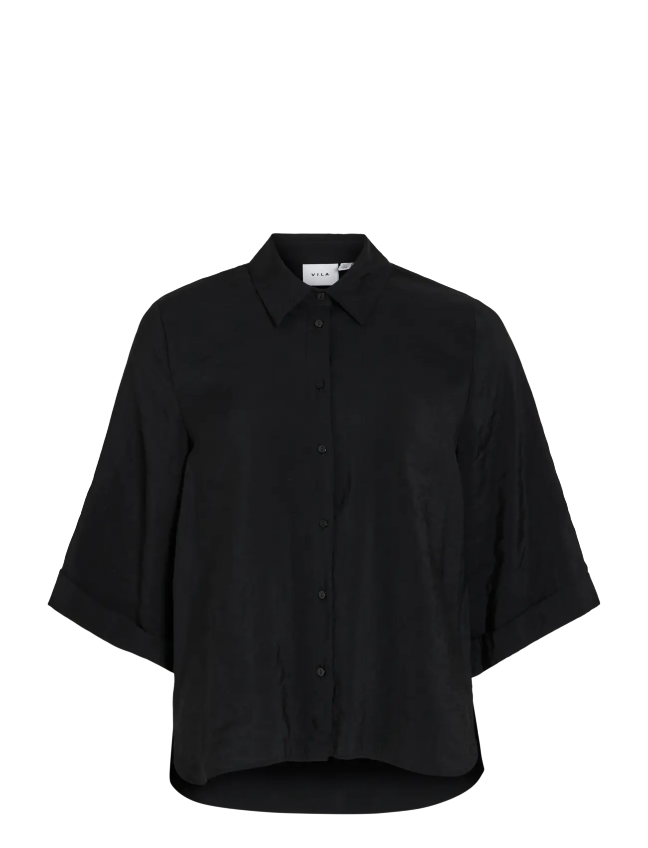 Vila VIHULA 3/4 SHIRT - NOOS - Kläder - BLACK BEAUTY / black