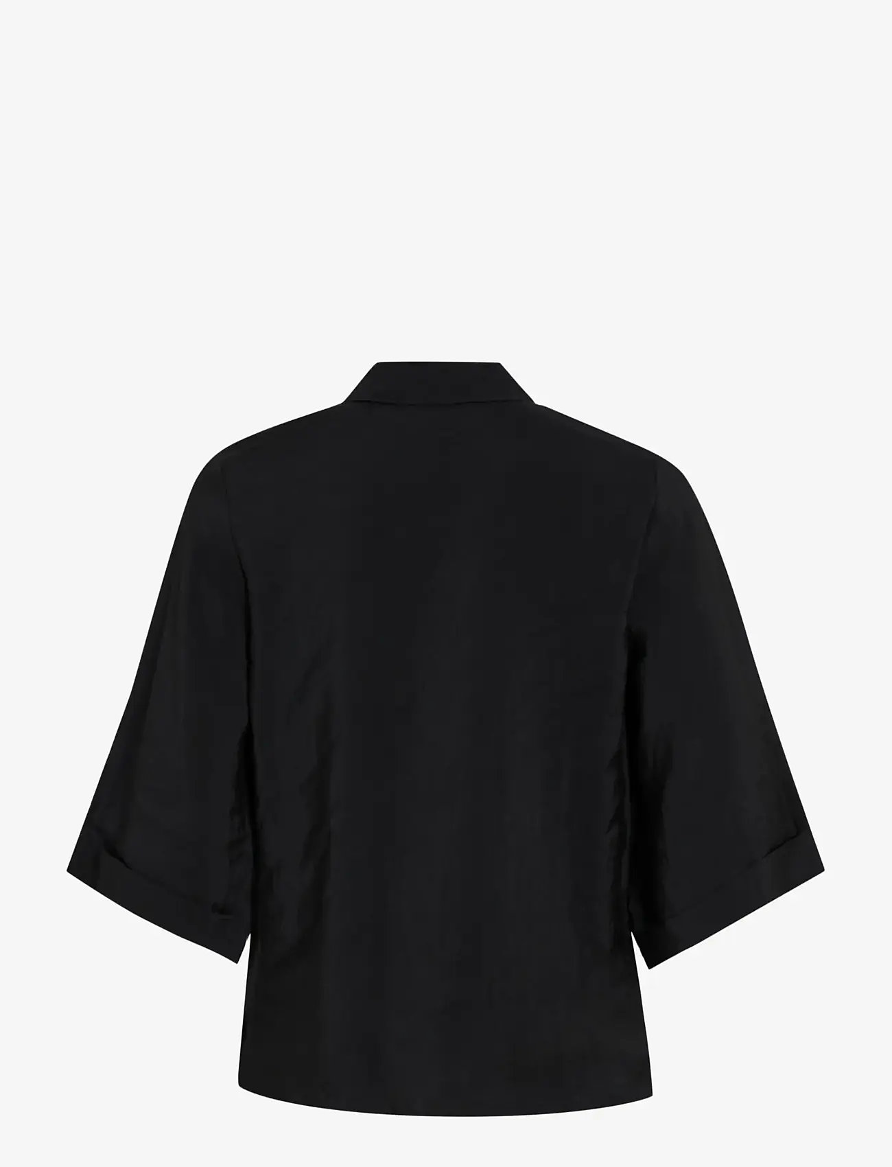 Vila - VIHULA 3/4 SHIRT - NOOS - kortærmede skjorter - black beauty - 2