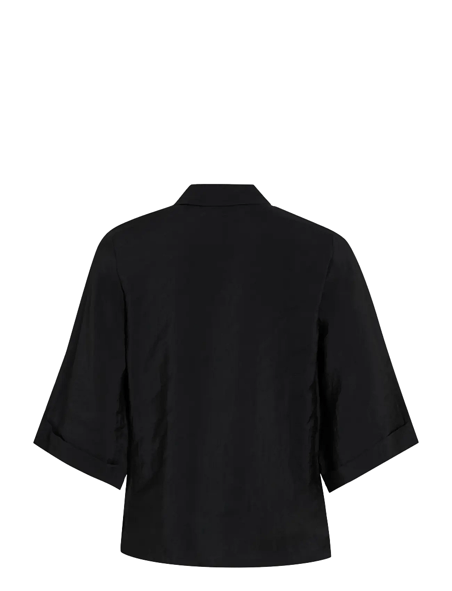Vila - VIHULA 3/4 SHIRT - NOOS - kortärmade skjortor - black beauty - 2