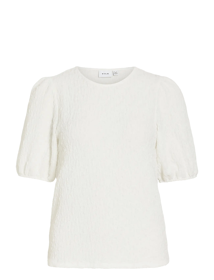 Vila - VIFALL O-NECK 2/4 TOP - NOOS - t-shirts - snow white - 1