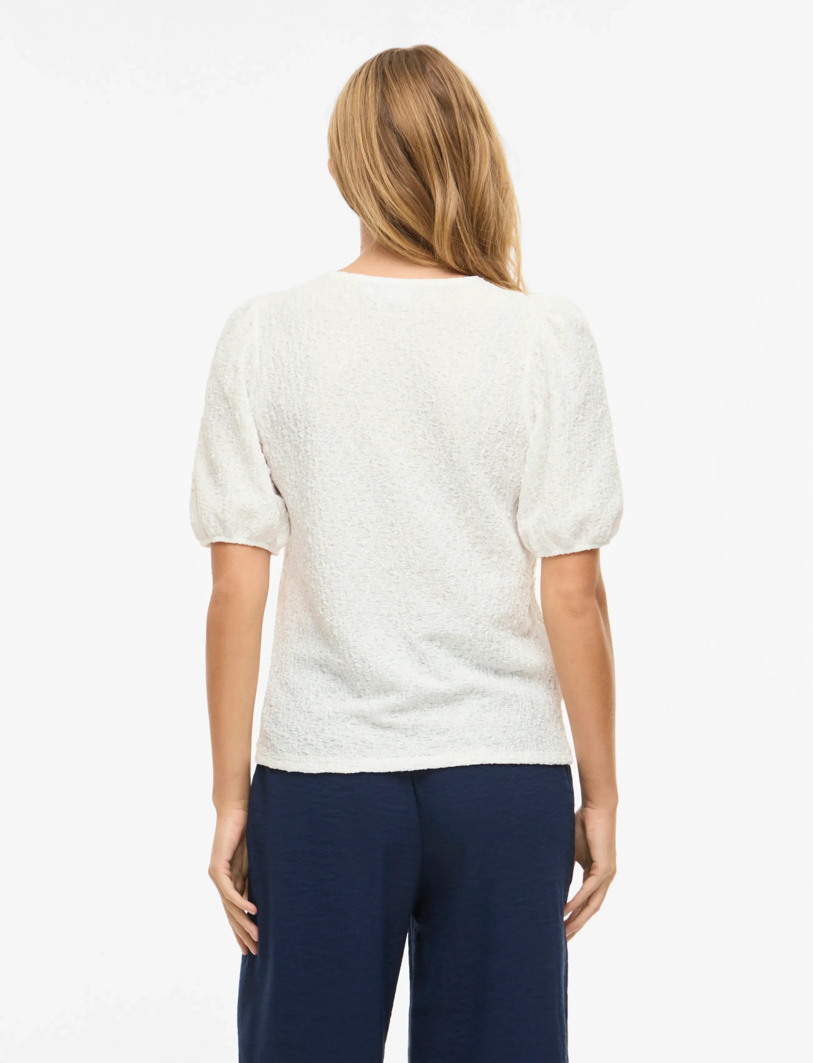 Vila - VIFALL O-NECK 2/4 TOP - NOOS - t-shirts - snow white - 3
