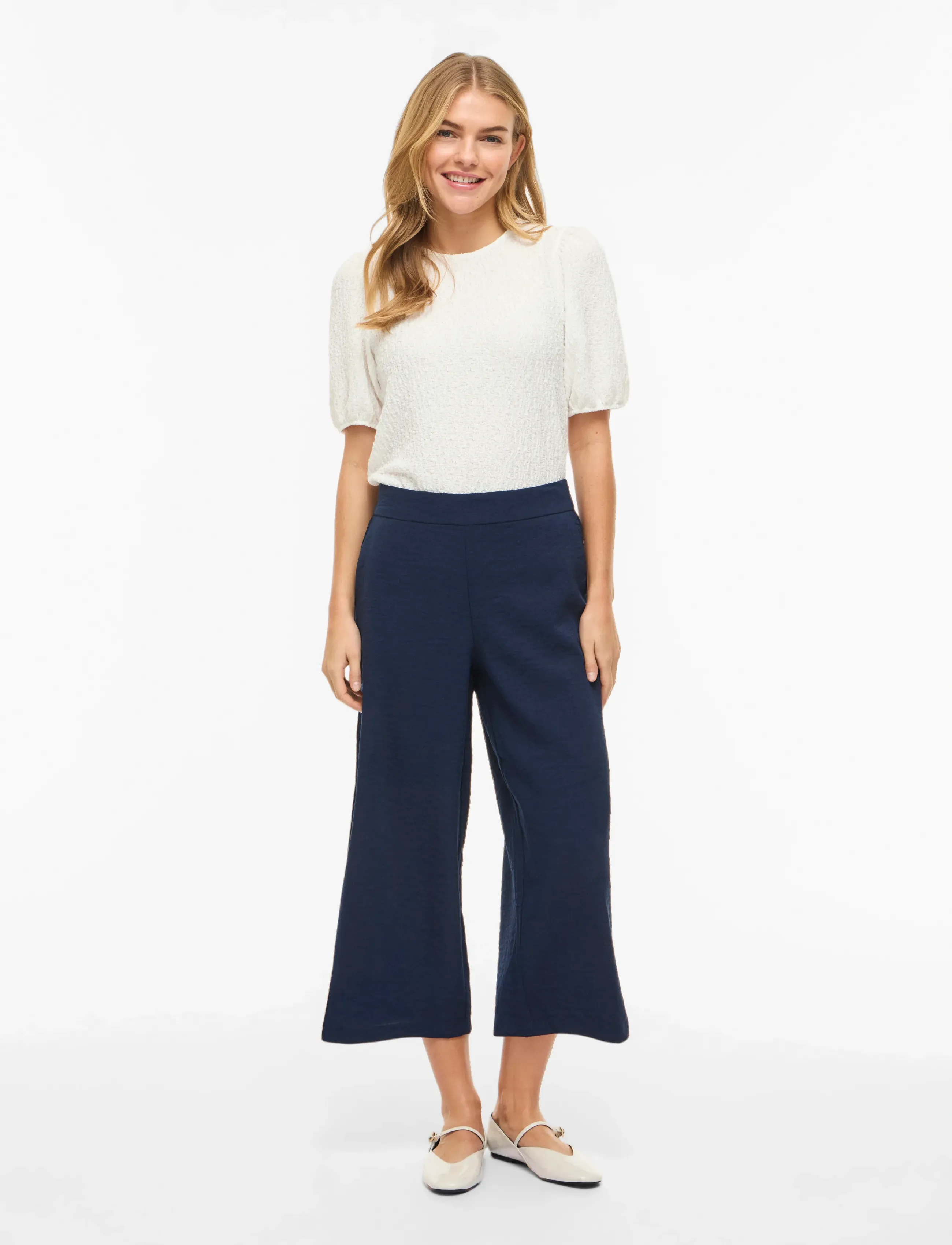 Vila - VIFALL O-NECK 2/4 TOP - NOOS - t-shirts - snow white - 4
