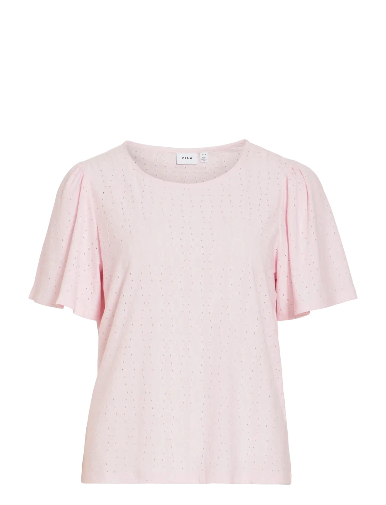 VILA Vibelli O-Neck S/S Oberteil - Noos Pink - XS - Damen