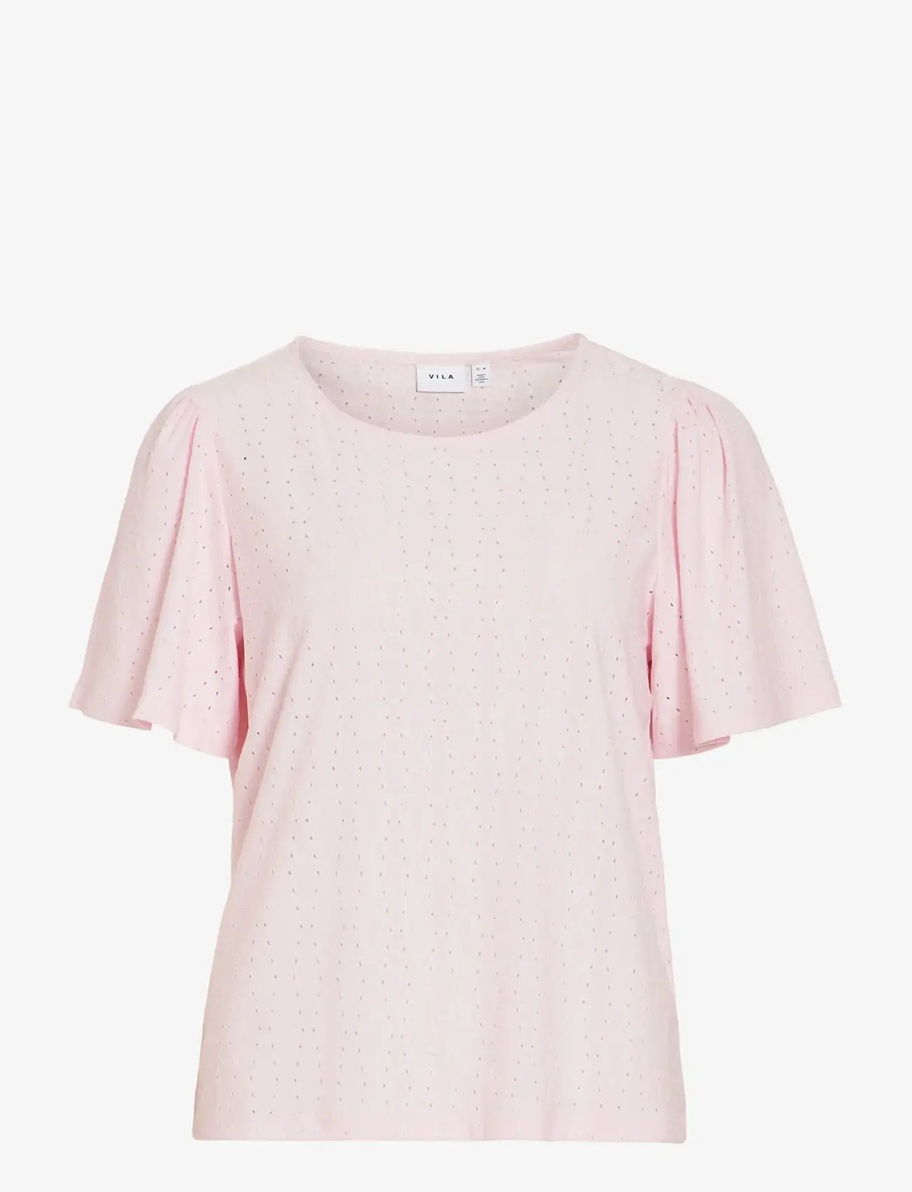 Vila - VIBELLI O-NECK S/S TOP - NOOS - kortærmede bluser - cherry blossom - 1