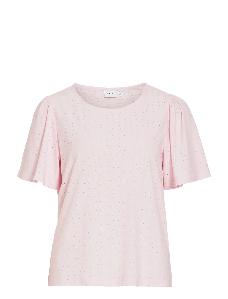 Vila - VIBELLI O-NECK S/S TOP - NOOS - blouses à manches courtes - cherry blossom - 1