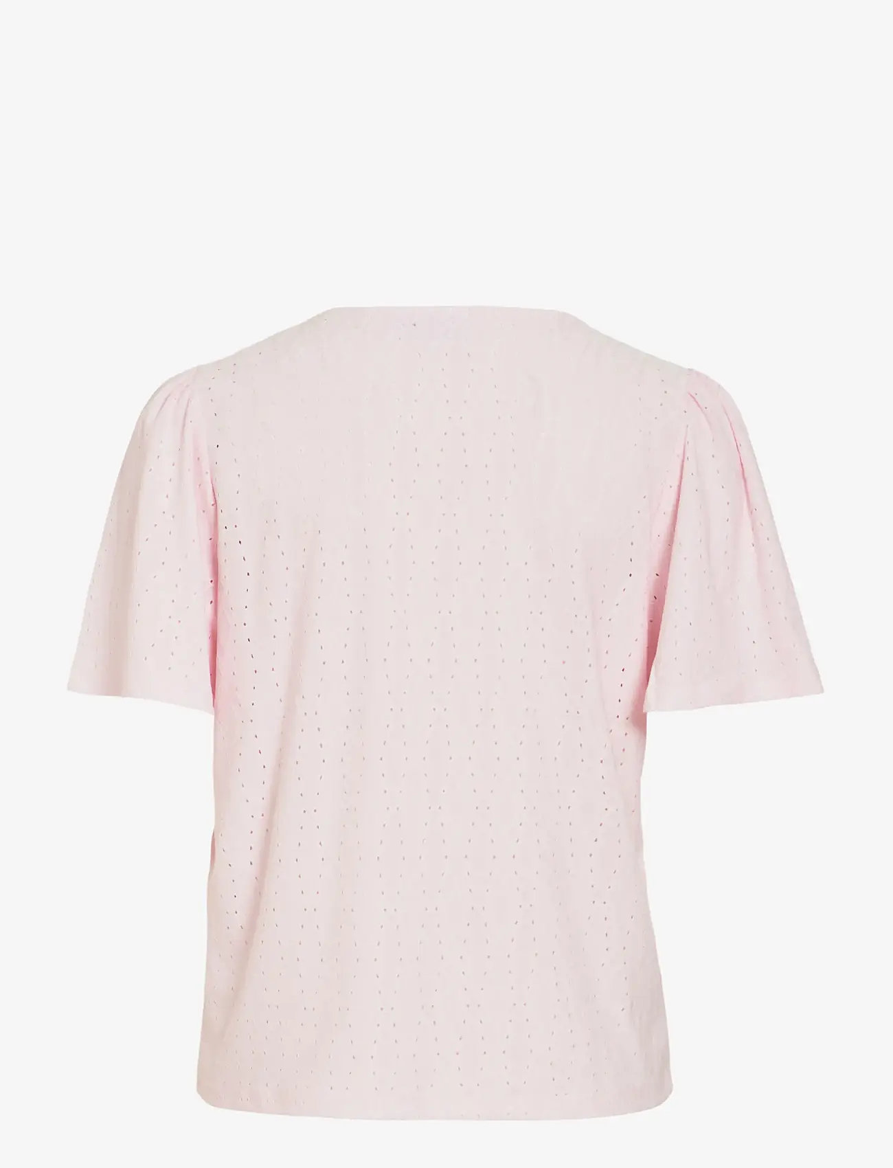 Vila - VIBELLI O-NECK S/S TOP - NOOS - kortærmede bluser - cherry blossom - 2