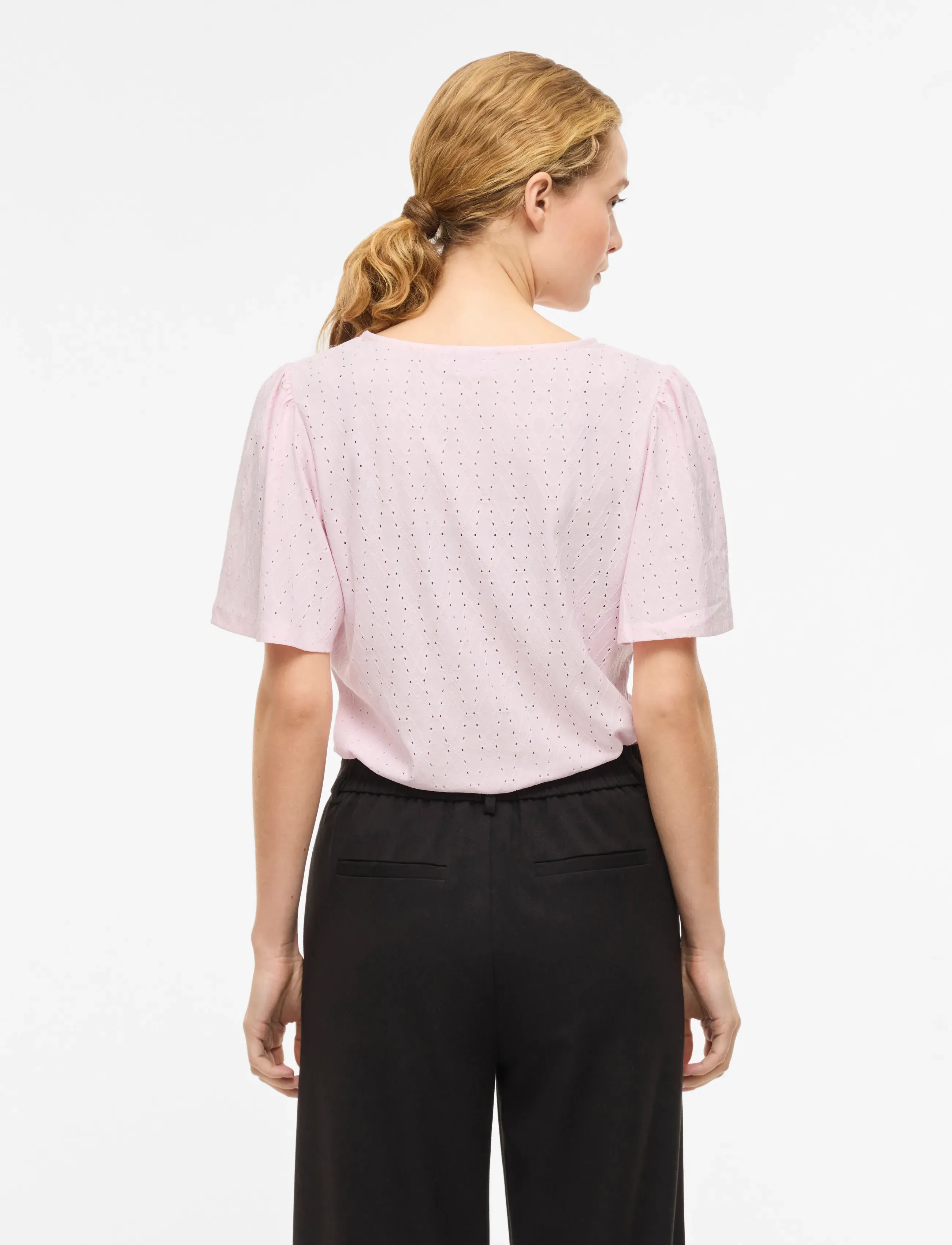 Vila - VIBELLI O-NECK S/S TOP - NOOS - short-sleeved blouses - cherry blossom - 3