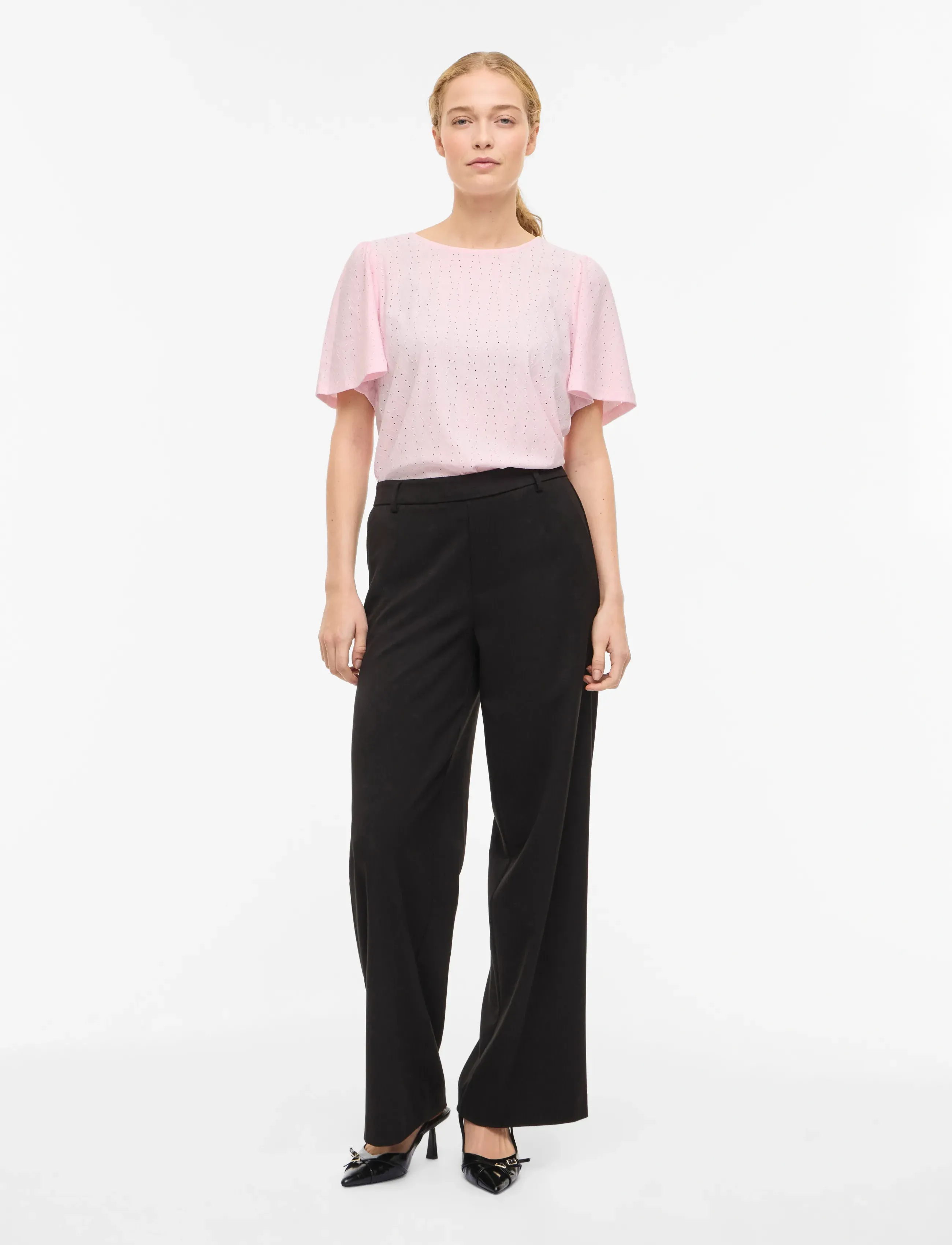 Vila - VIBELLI O-NECK S/S TOP - NOOS - short-sleeved blouses - cherry blossom - 4